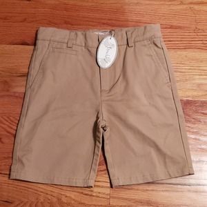 NWT! Frenchie Mini Couture Tan Chino Shorts Size 7 Boy